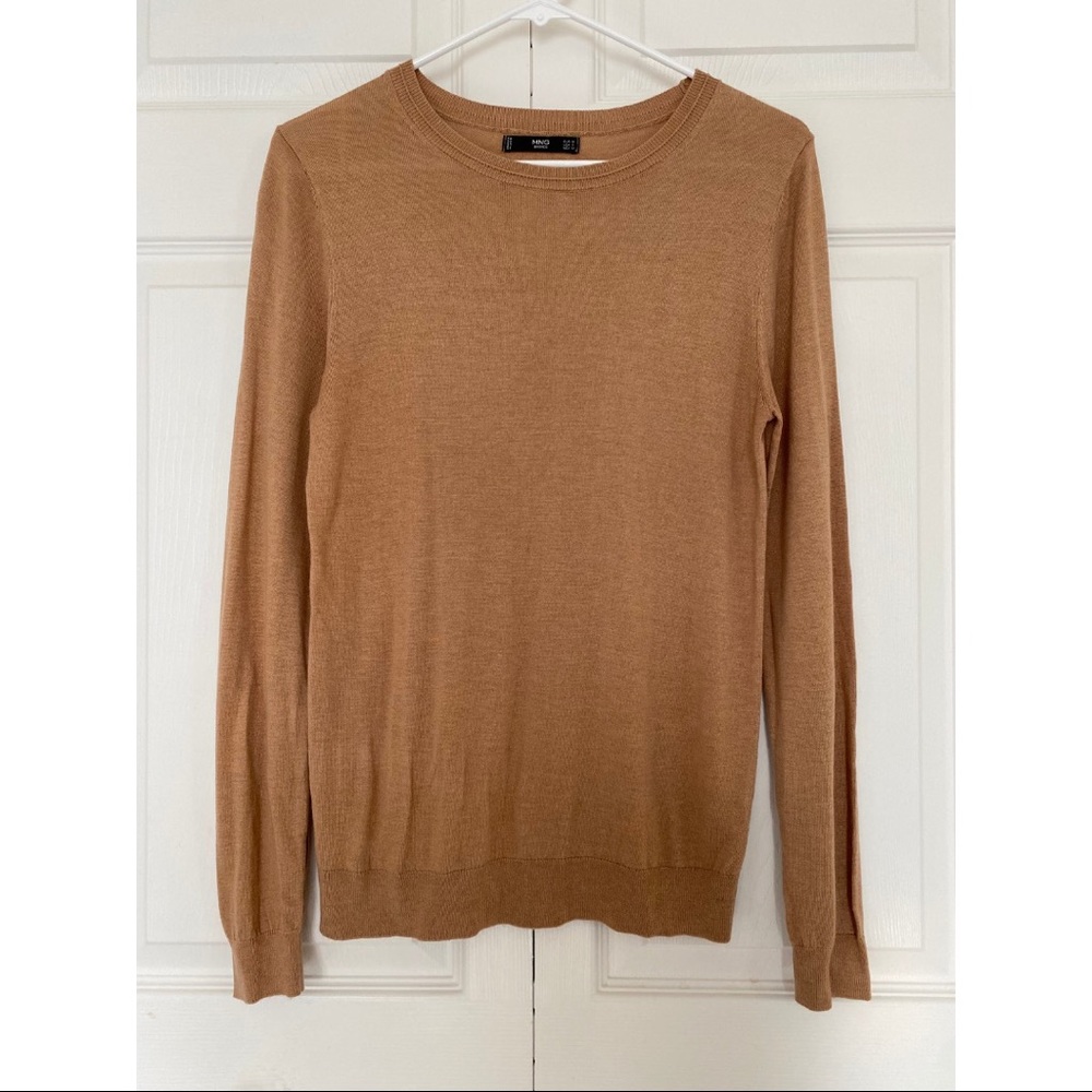 Brown MNG Womens Long Sleeve Sweater